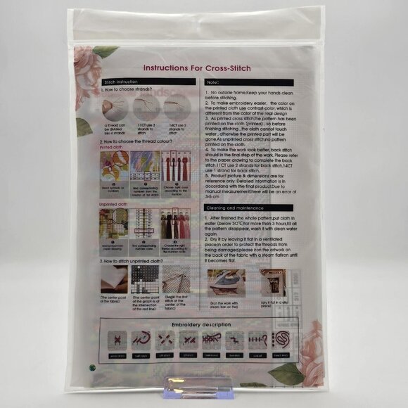 Maydear Seaside Landscape Cross Stitch Kit Pre-Printed Fabric - Picture 3 of 4